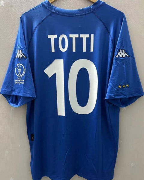 Nike Italia Totti Soccer Player 10 Blue Ringer Swoosh Known as Er Bimbo de store Oro L