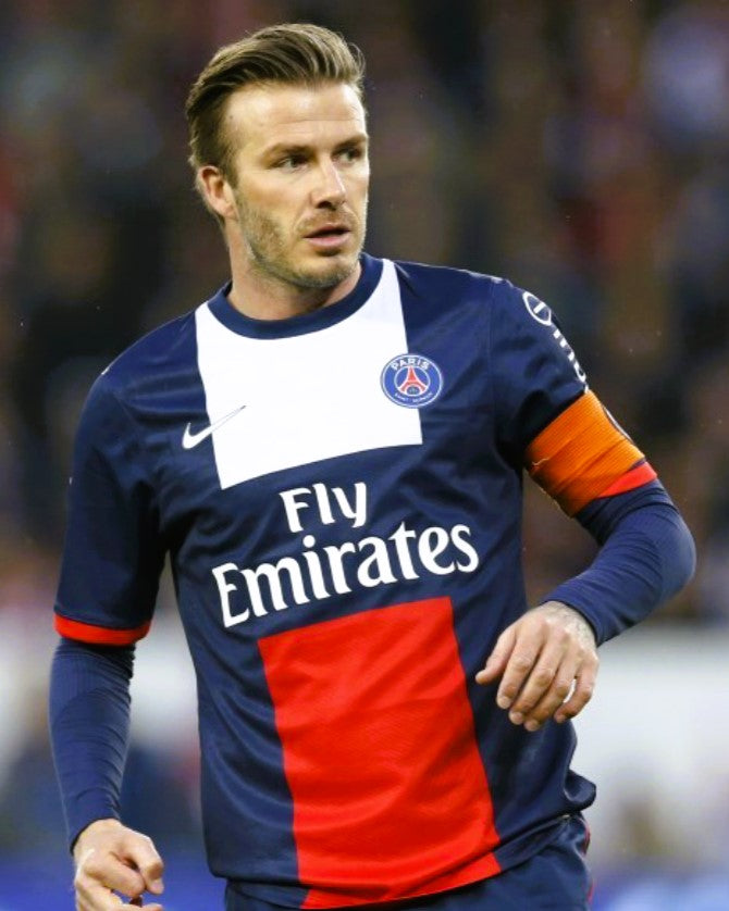 David Beckham #32 PSG Paris Saint-Germain 2013 2014 Home Jersey Men's SMALL shops